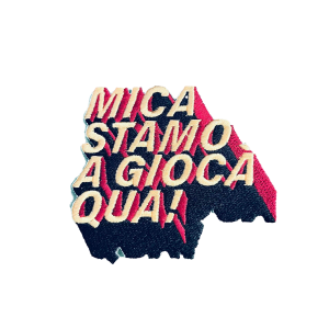 topa Mica Stamo a Giocà - Toppa Termoadesiva